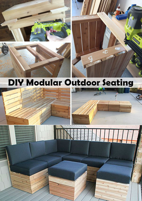 DIY Outdoor Seating
 DIY Modular Outdoor Seating