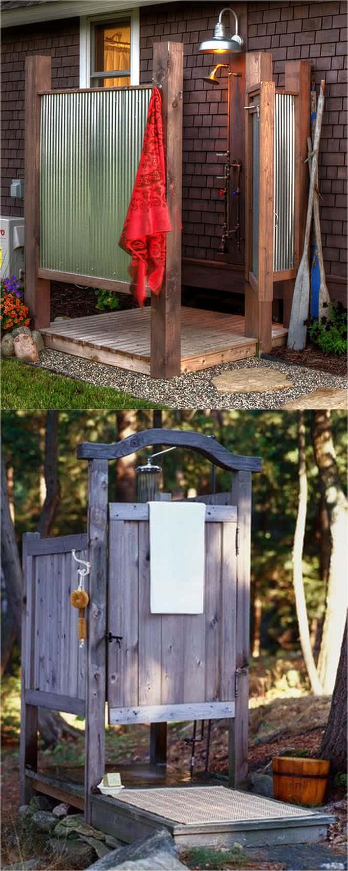 DIY Outdoor Shower Enclosure
 32 Beautiful DIY Outdoor Shower Ideas for the Best