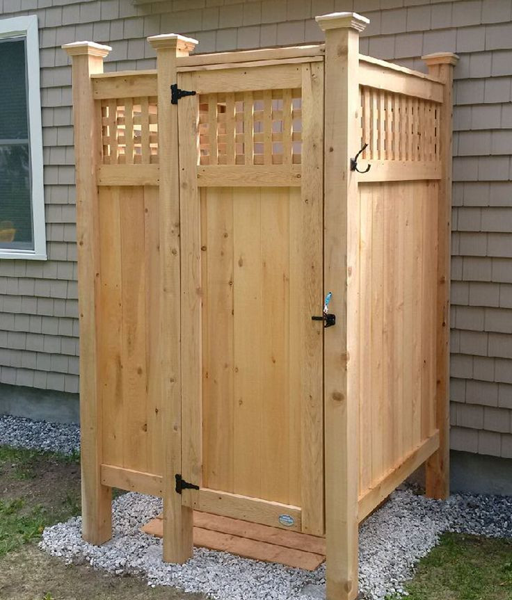 DIY Outdoor Shower Enclosure
 Cedar Outdoor Shower Kits