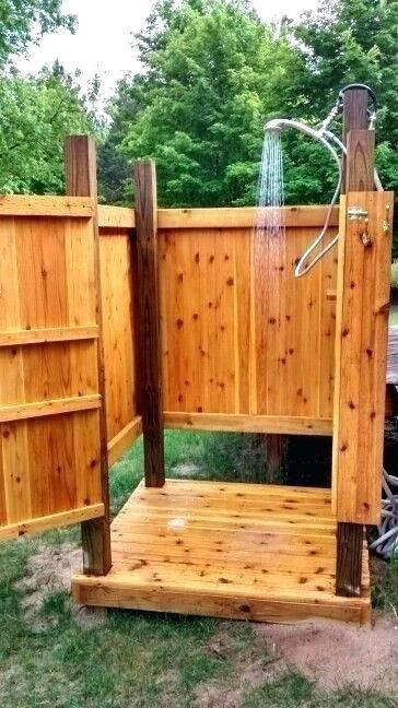 DIY Outdoor Shower Enclosure
 Diy Simple Outdoor Shower