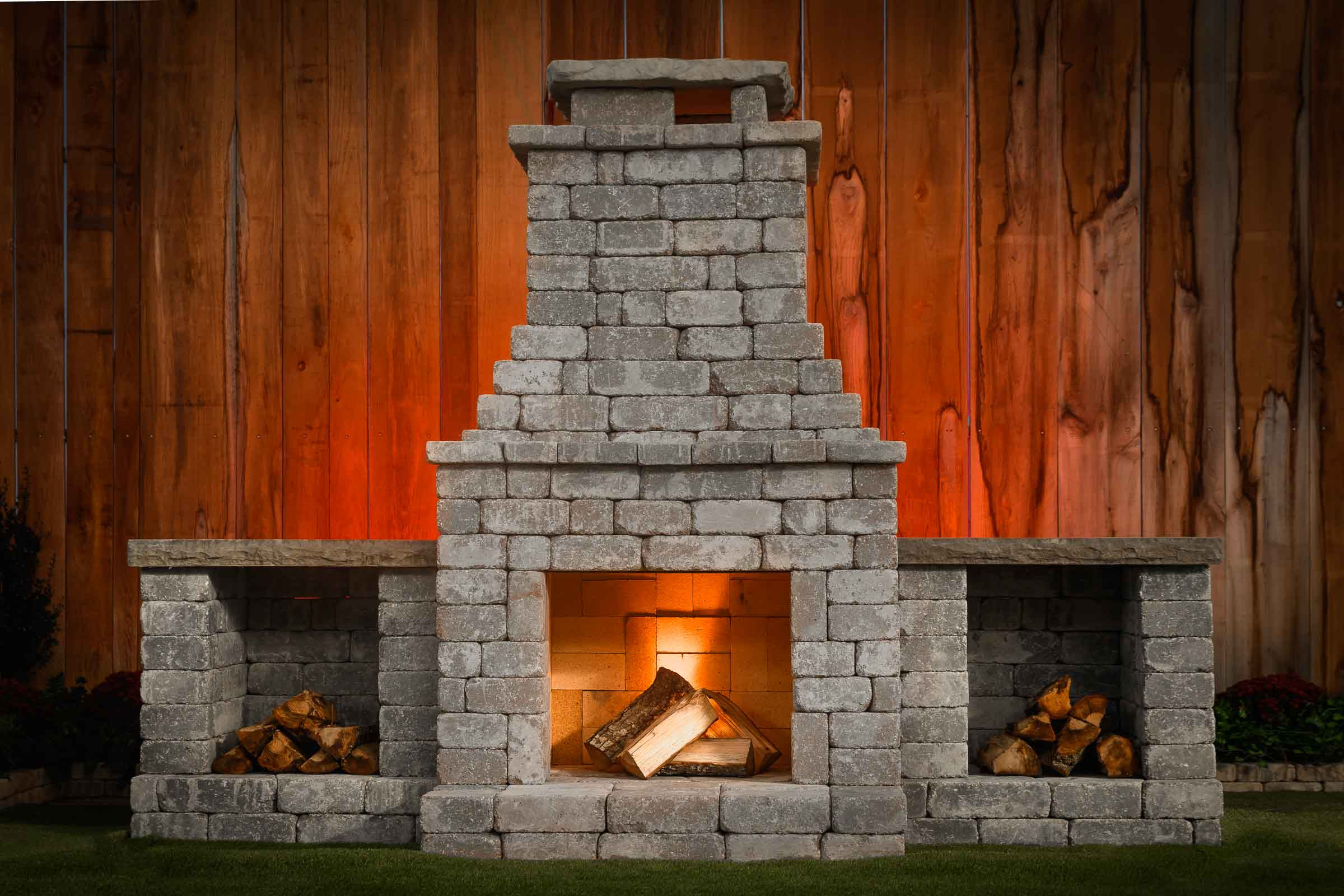DIY Outdoor Stone Fireplace
 DIY outdoor Fremont fireplace kit makes hardscaping simple