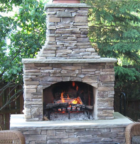 DIY Outdoor Stone Fireplace
 outdoor fireplace kits in 2019 Home