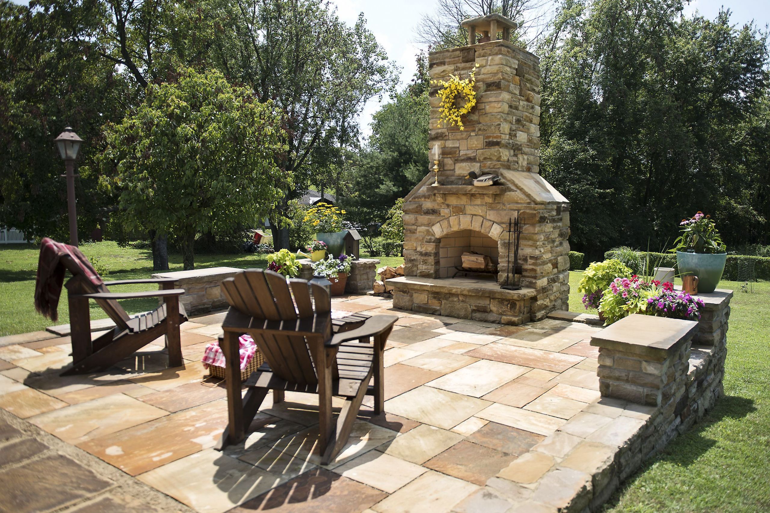 DIY Outdoor Stone Fireplace
 DIY stonecutter Donora man builds his own patio outdoor