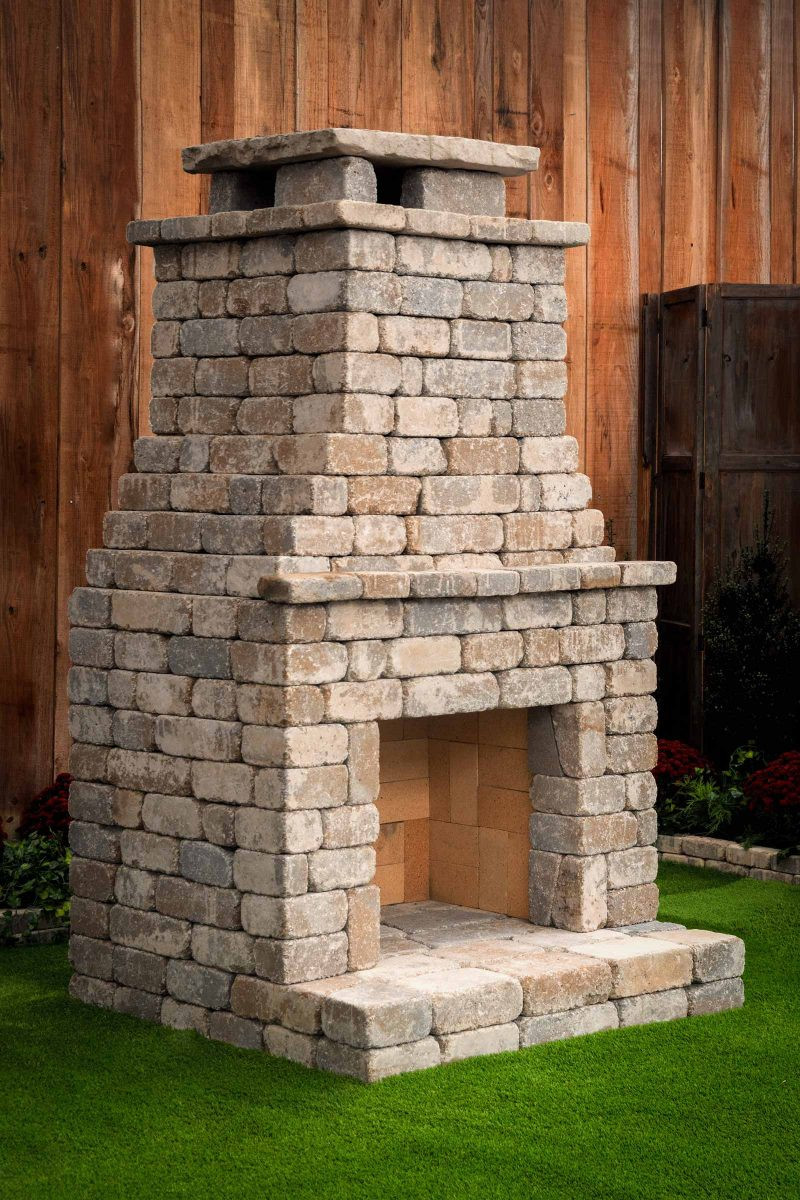 DIY Outdoor Stone Fireplace
 DIY Outdoor Fireplace Kit "Fremont" makes hardscaping