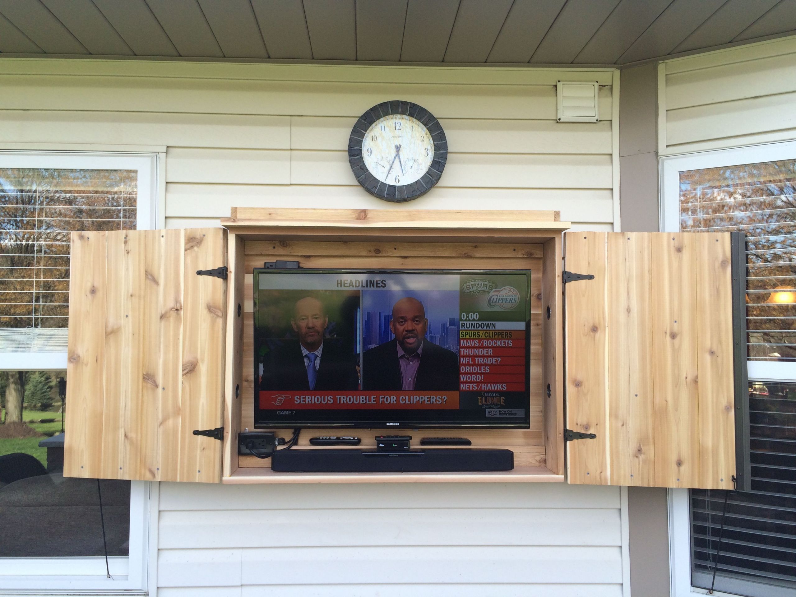 DIY Outdoor Tv
 Outdoor TV cabinet made of cedar …