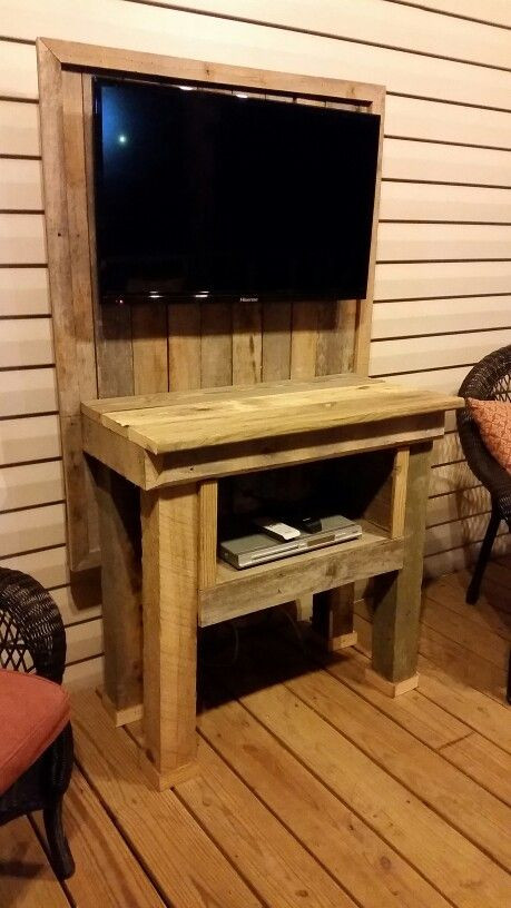 DIY Outdoor Tv Cabinet Plans
 Pallet Outdoor TV stand