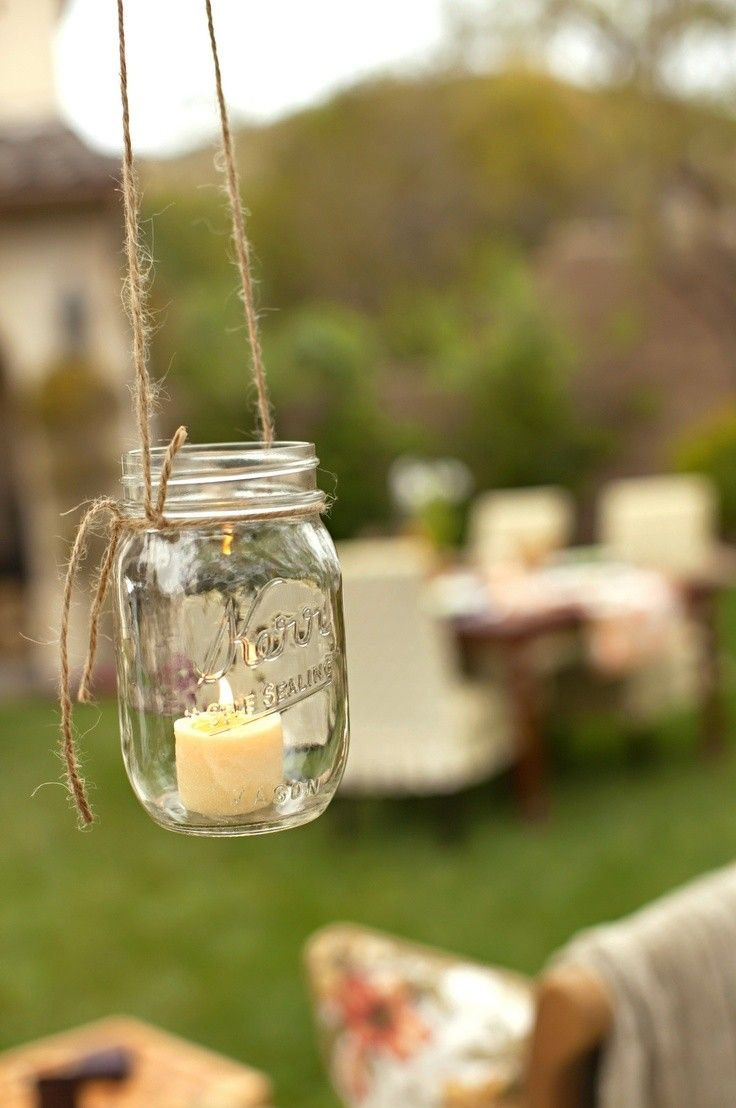 DIY Outdoor Wedding Lighting
 Where to diy rustic hanging mason jar candles ideas