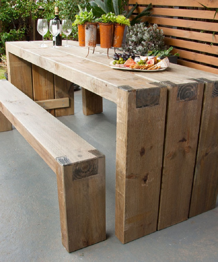 DIY Outdoor Wooden Benches
 10 Wooden DIY Projects to Embellish Your Backyard for