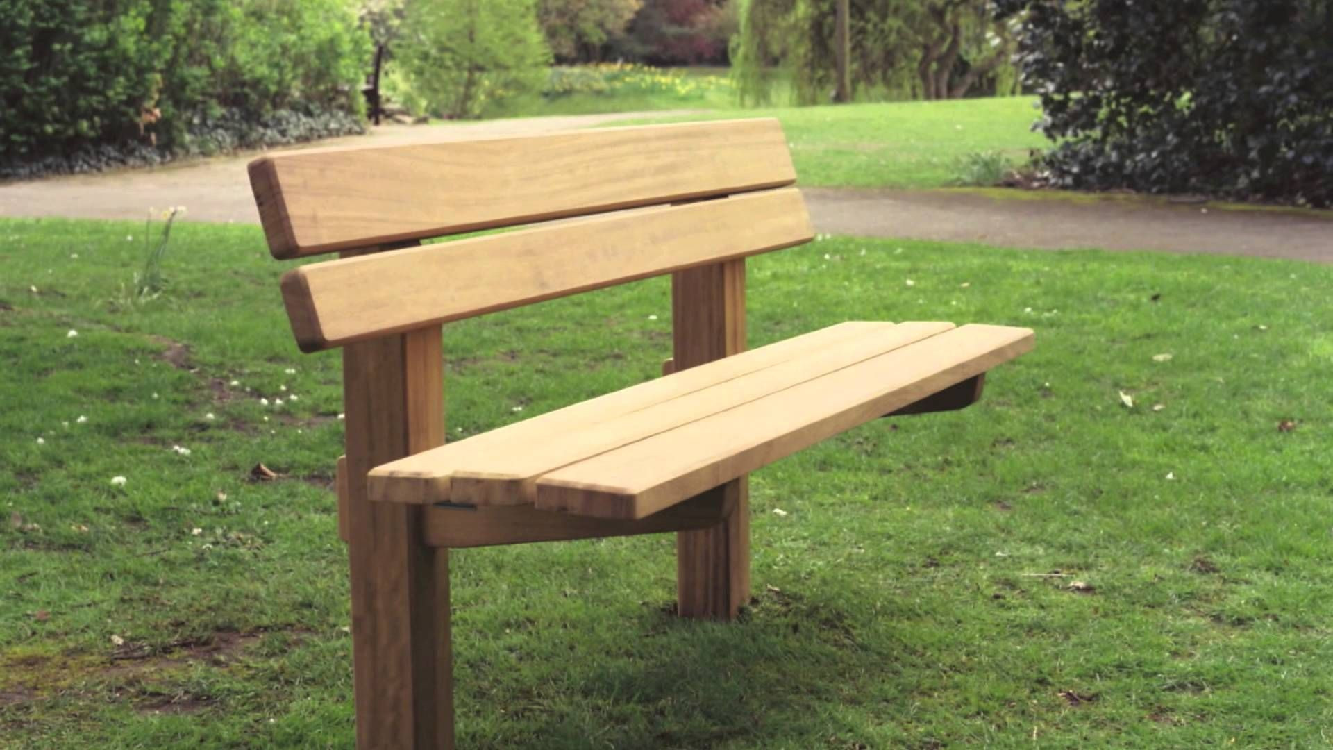 DIY Outdoor Wooden Benches
 Wooden Park Bench Garden Decoration