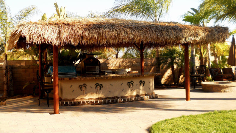 DIY Palapa Plans
 Two Piece BBQ Island W Solid Roof Palapa