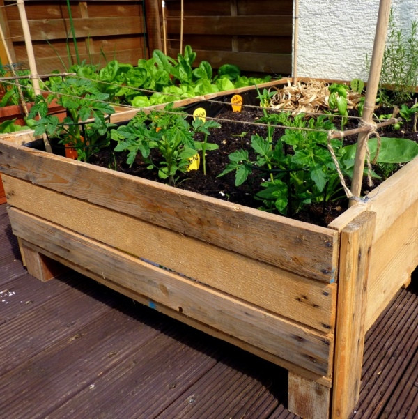 DIY Pallet Planter Box
 Container Gardening DIY Planter box from pallets