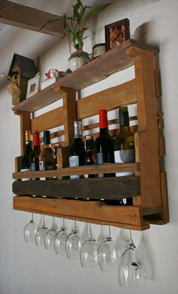 DIY Pallet Wine Rack
 Amazing DIY Reprocessed Pallet Wine Racks – Ideas with Pallets