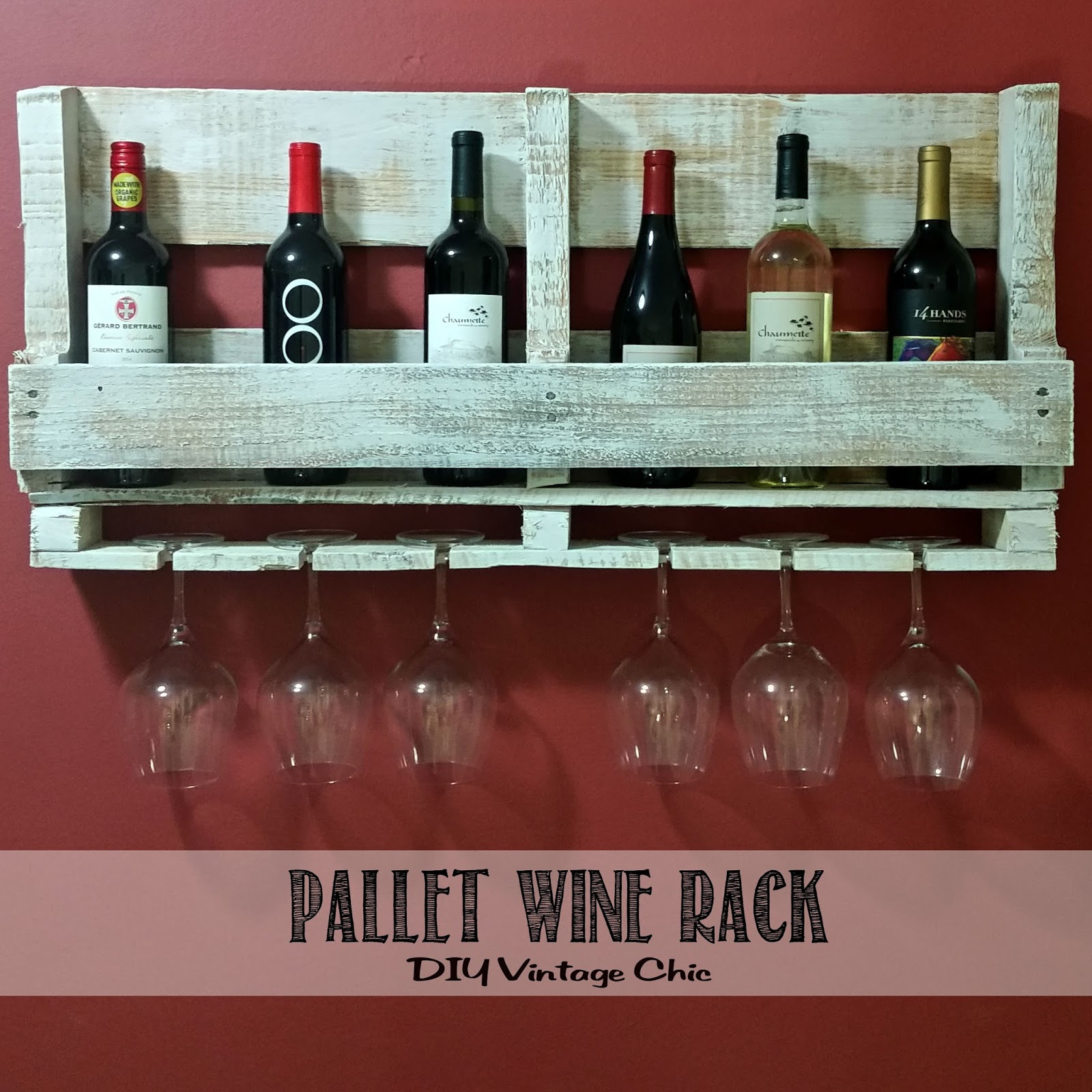 DIY Pallet Wine Rack
 DIY Vintage Chic Pallet Wine Rack