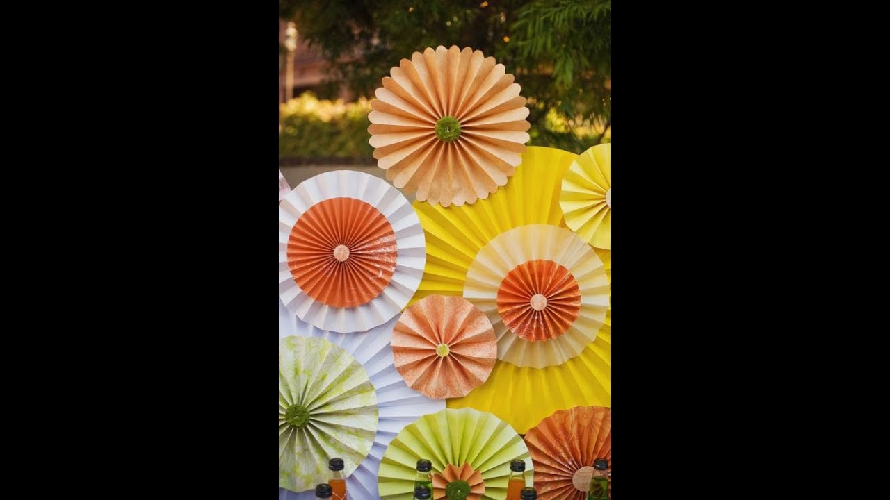 DIY Paper Decorations
 DIY construction paper fan for birthday parties n