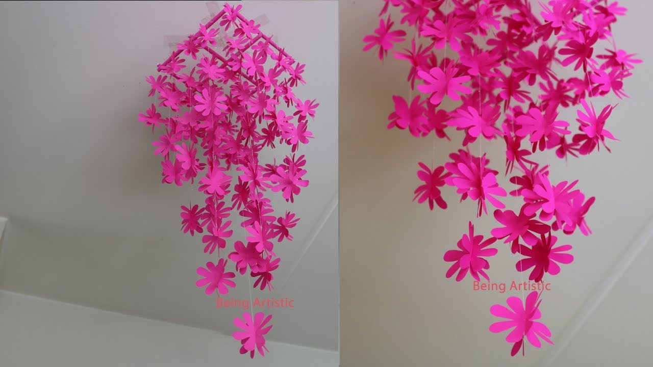 DIY Paper Decorations
 Paper Flower Wall Decoration DIY Wall Decor ideas