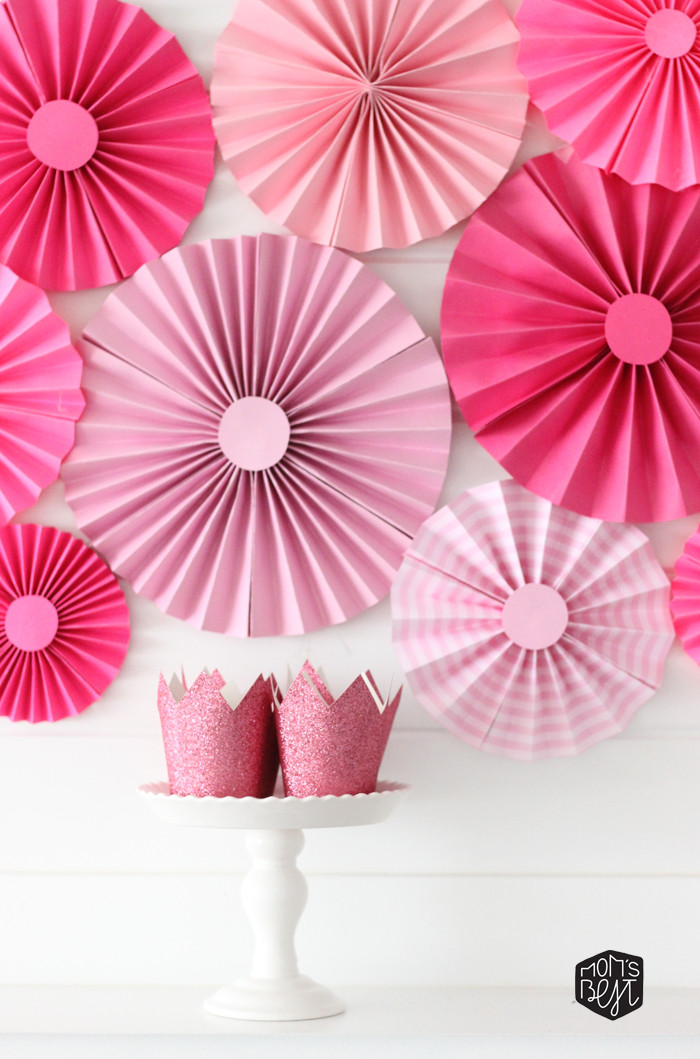 DIY Paper Party Decorations
 DIY Paper Fan Backdrop for under $10 – Destination Nursery