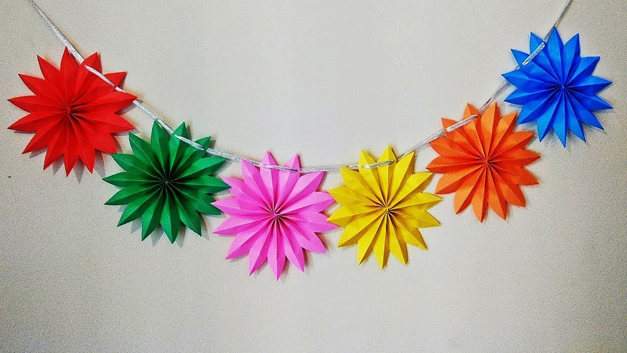 DIY Paper Party Decorations
 DIY Paper Star Garland for Party Decorations Birthday