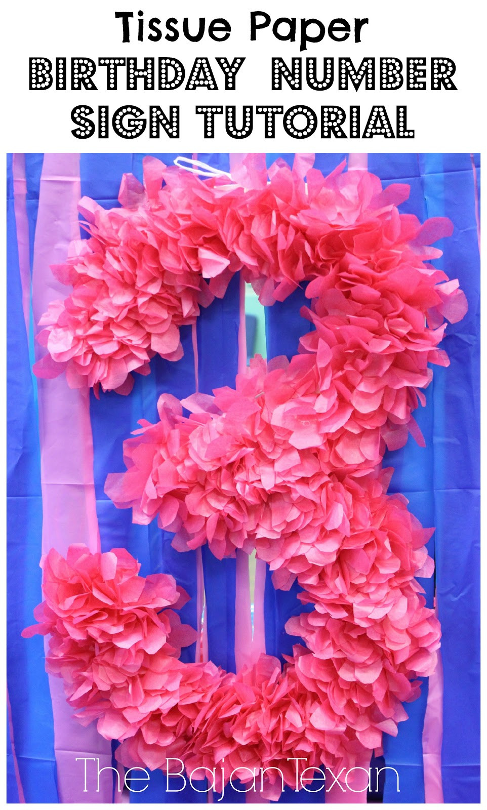 DIY Paper Party Decorations
 DIY Party Decor Tissue Paper Birthday Number Sign