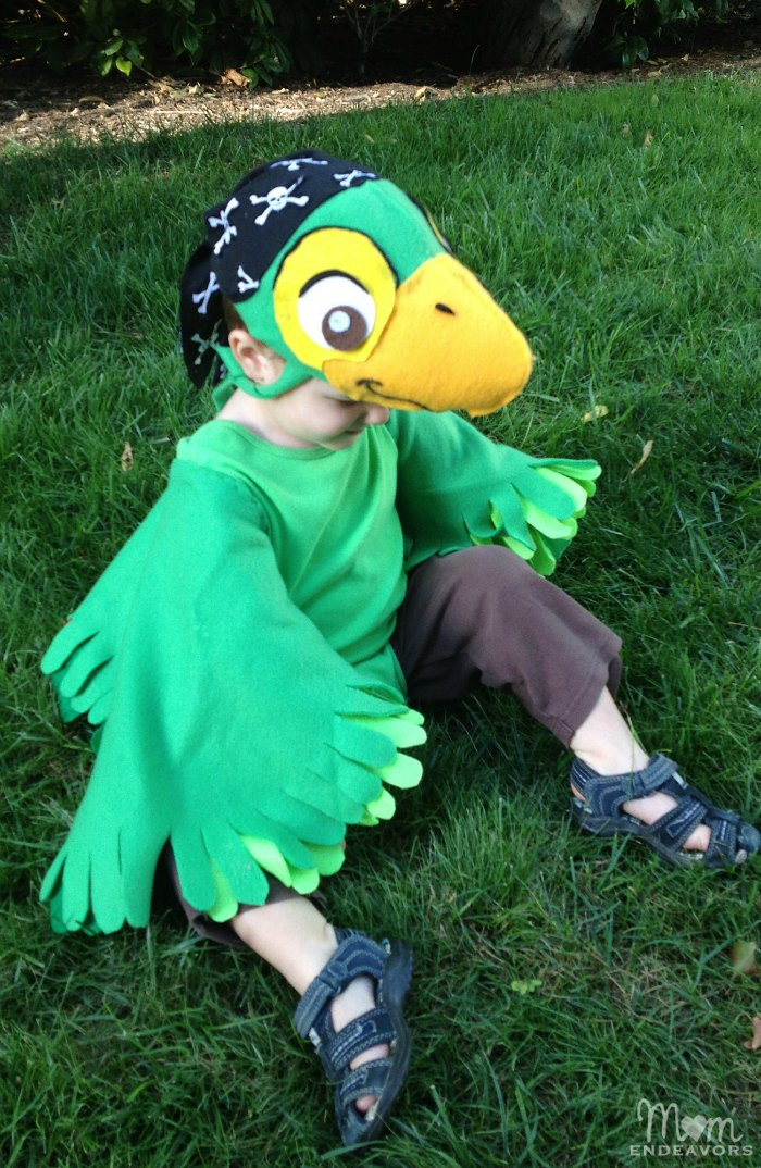 DIY Parrot Costume
 DIY Skully Parrot Costume from Disney’s Jake & the Never