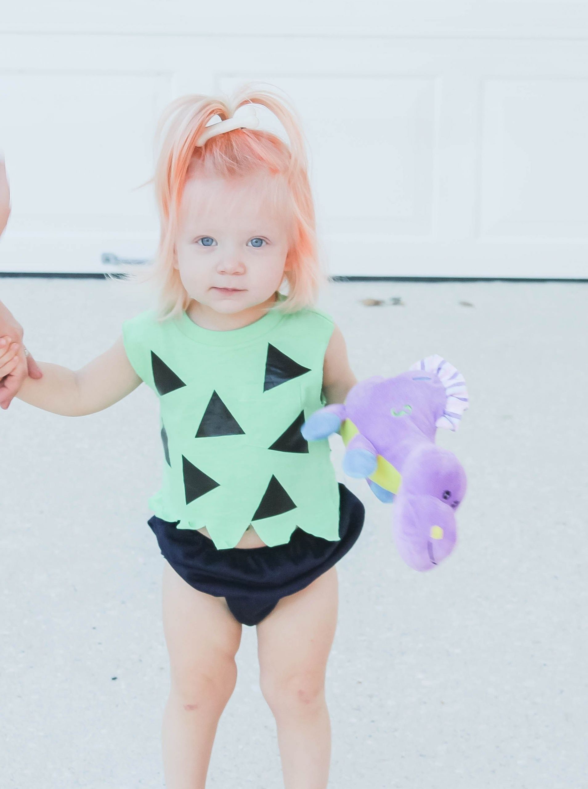 DIY Pebbles Costume Toddler
 Meet the Flinstones Halloween 2018 DIY Costumes