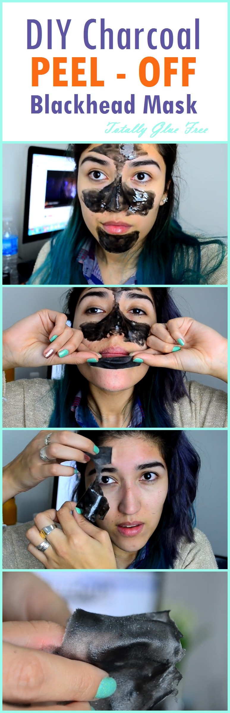 DIY Peel Off Charcoal Mask
 DIY Charcoal PEEL OFF Blackhead Mask