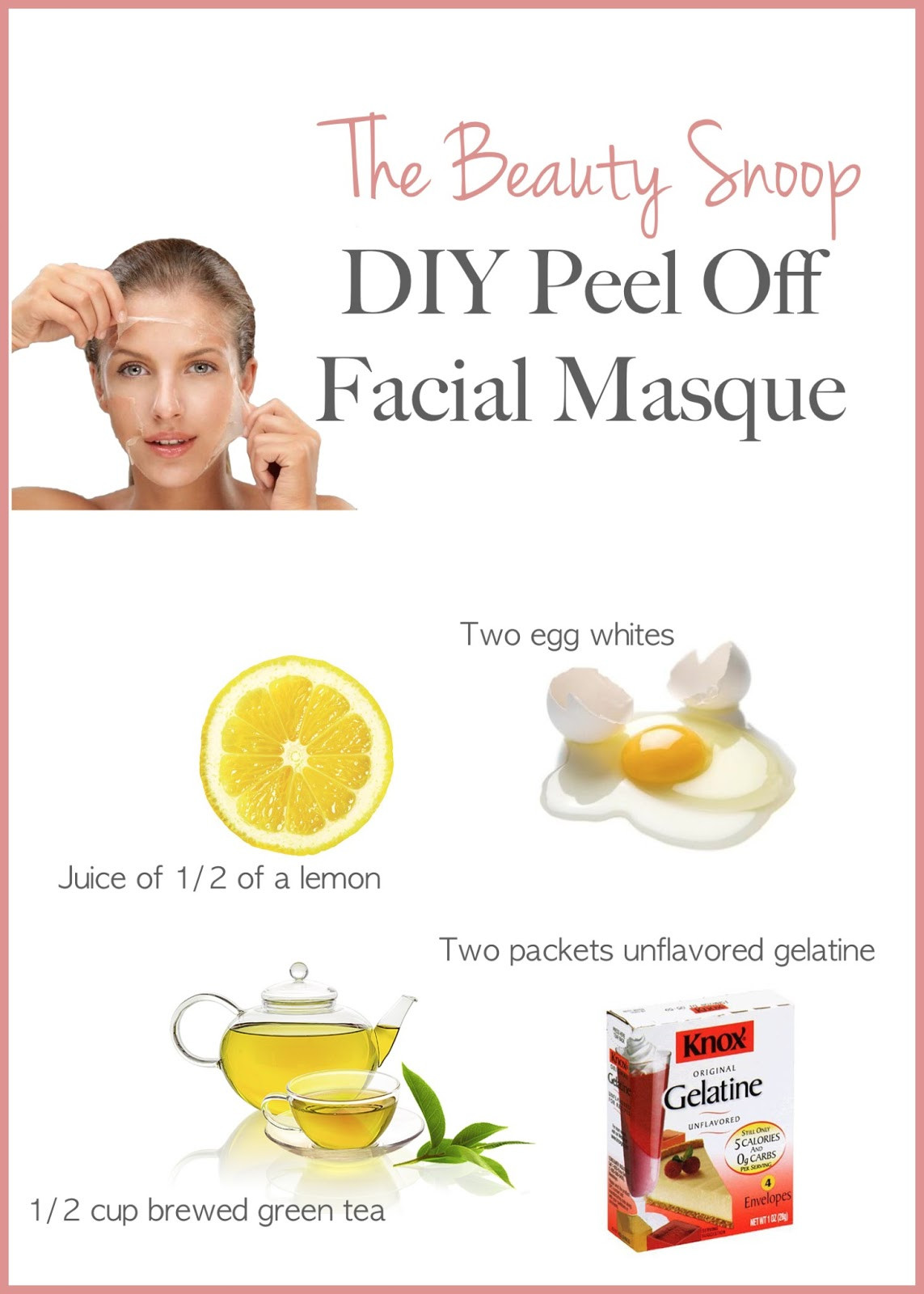 DIY Peel Off Face Mask
 THE BEAUTY SNOOP DIY PEEL OFF DETOX FACIAL MASQUE