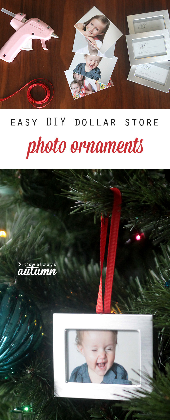 DIY Photo Christmas Ornaments
 DIY photo Christmas ornaments easy and cheap  It s