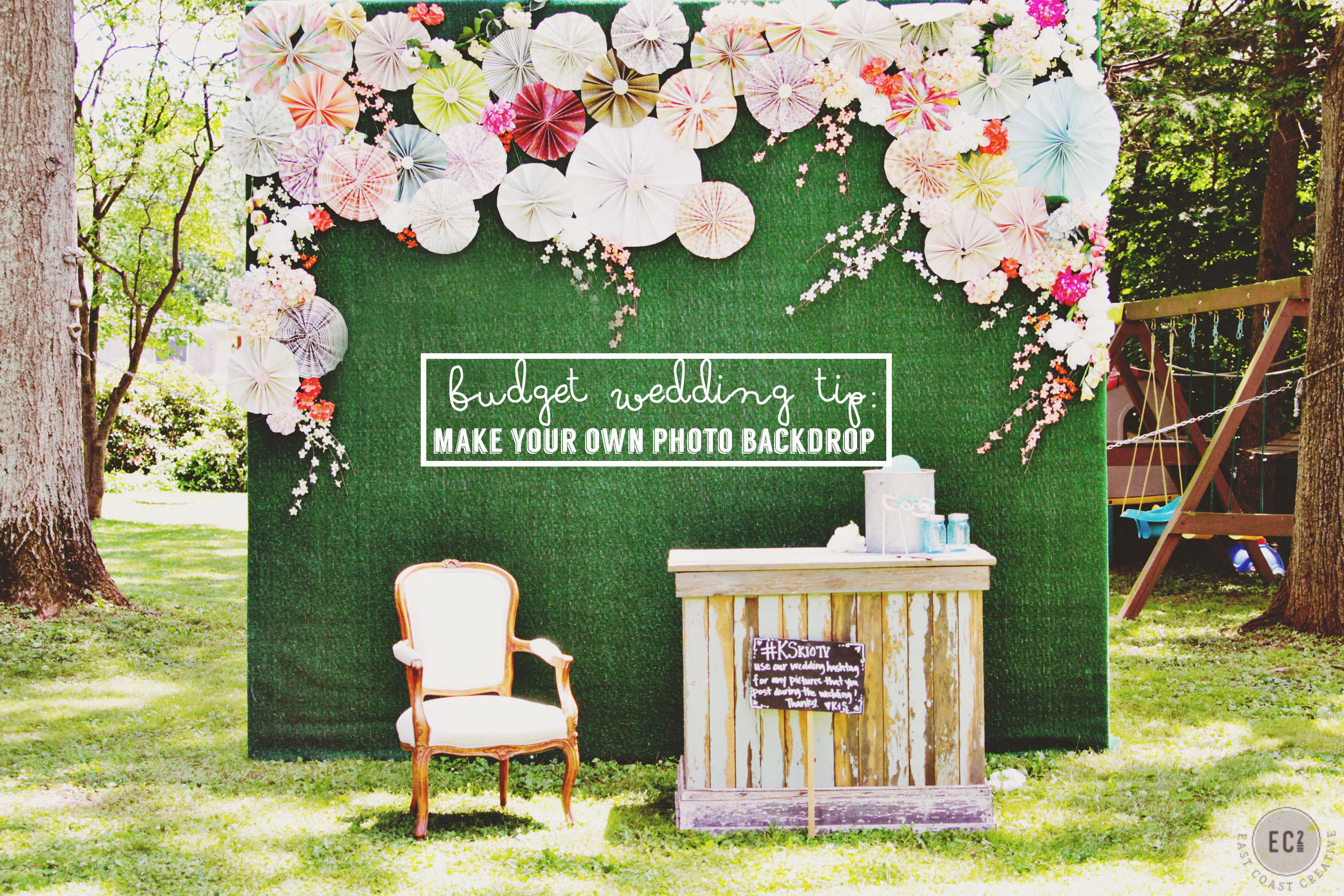 DIY Photobooth Wedding
 DIY Booth Backdrop – “Knock It f ” Wedding