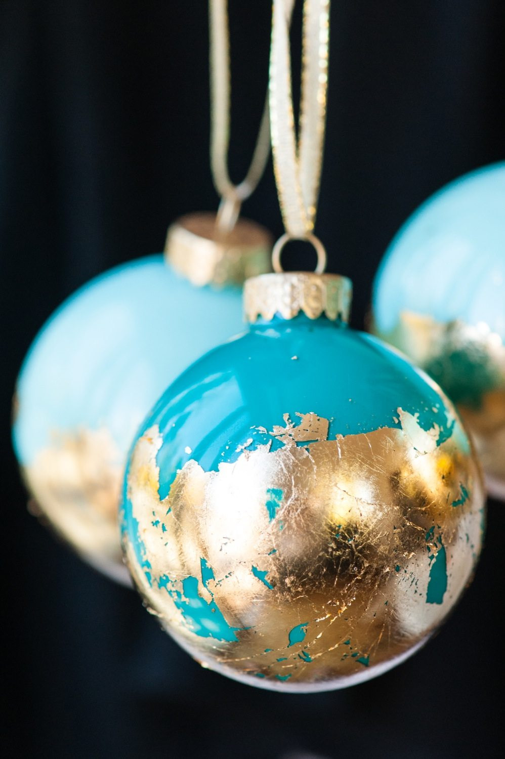 DIY Picture Christmas Ornaments
 DIY Painted Gold Leaf Ornaments The Sweetest Occasion