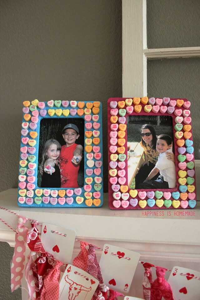 DIY Picture Frame For Kids
 Kids Craft Candy Heart Frames Happiness is Homemade