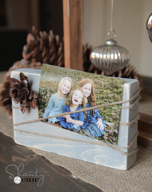 DIY Picture On Wood
 DIY Wood Block Frame Shanty 2 Chic