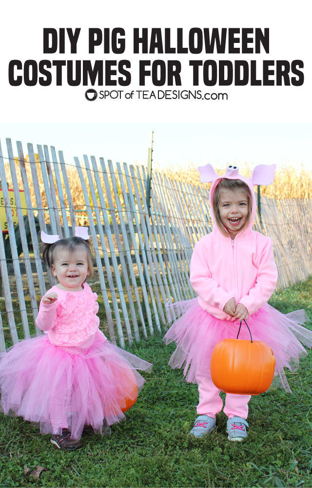 DIY Pig Costume
 DIY Pig Halloween Costumes for Toddlers two styles