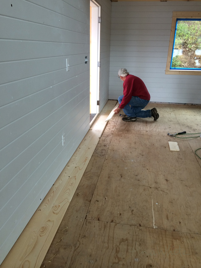 DIY Pine Plank Flooring
 Floor Spruce Up