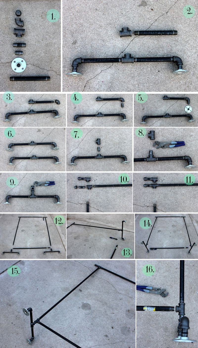 DIY Pipe Clothing Rack
 I see the bee DIY clothes rack