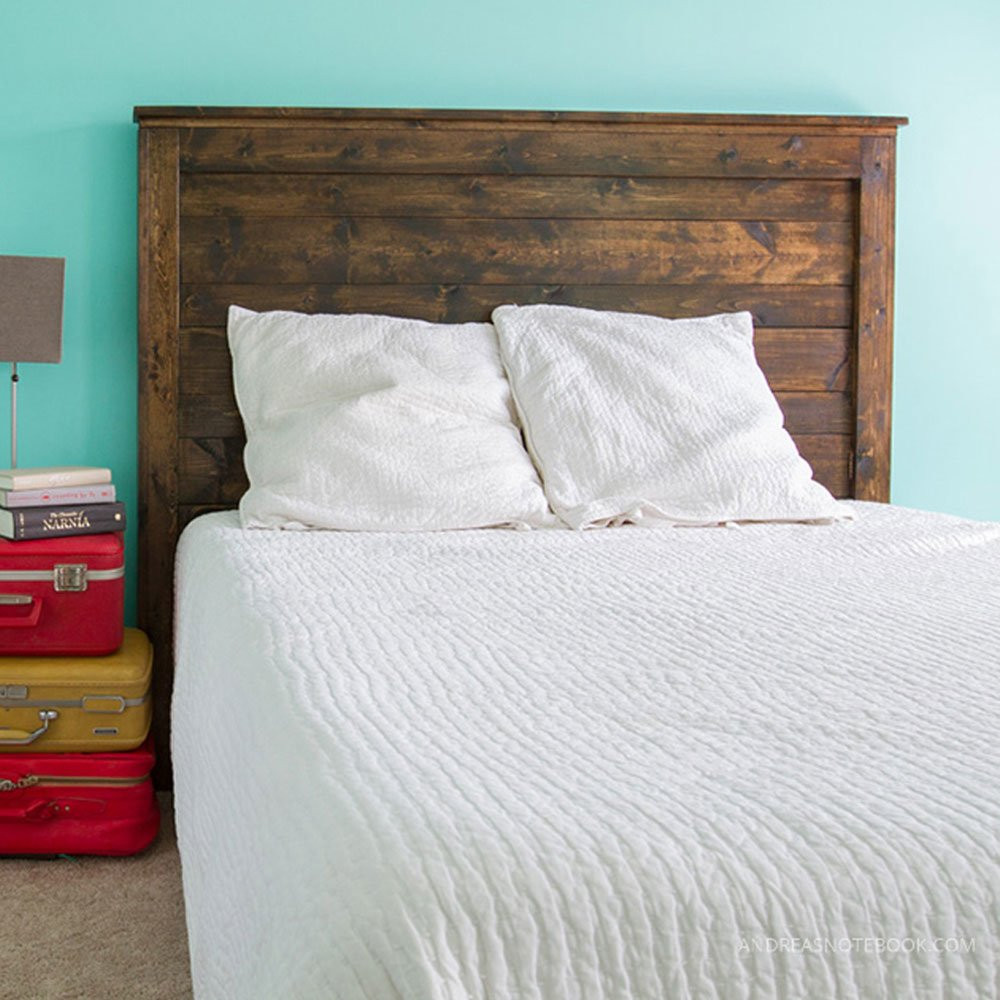 DIY Plank Headboard
 DIY Wood Pallet Headboard DIY Headboard Ideas 16