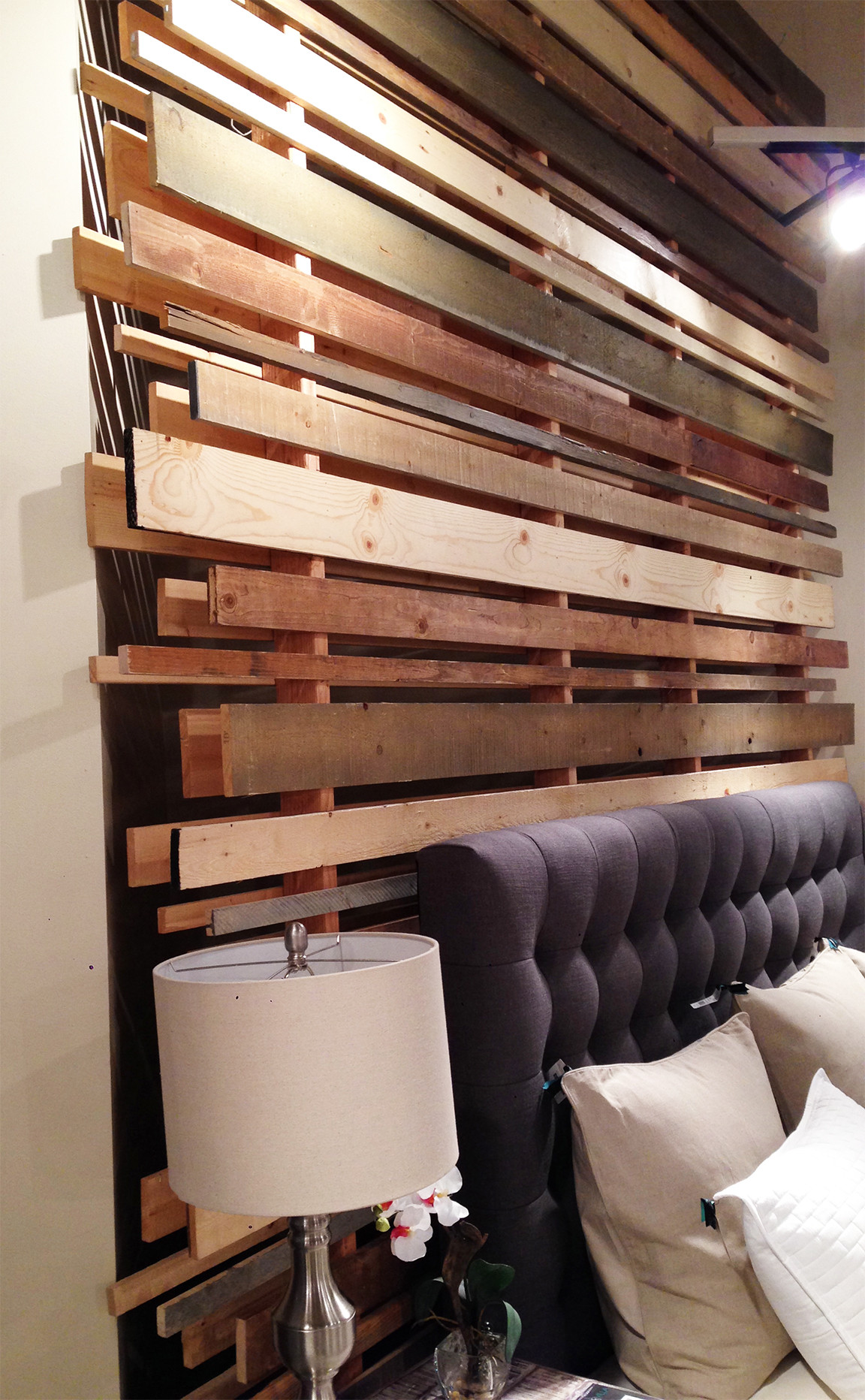 DIY Plank Headboard
 Design trends from the Las Vegas Market 2015 Design