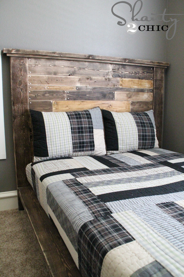 DIY Plank Headboard
 DIY Planked Headboard Shanty 2 Chic