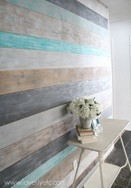 DIY Planked Walls
 DIY Painted Plank Wall Lovely Etc