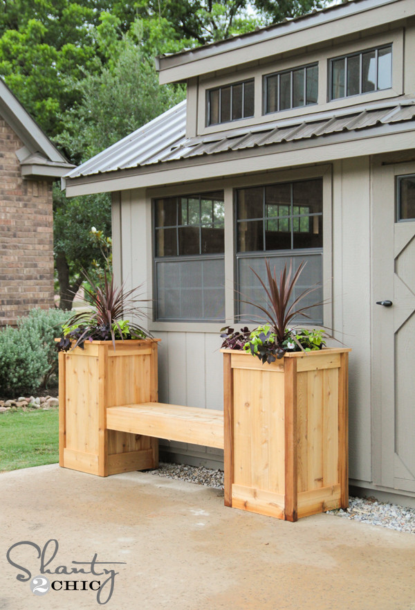 DIY Planter Box Plans
 DIY Planter Box Bench Shanty 2 Chic