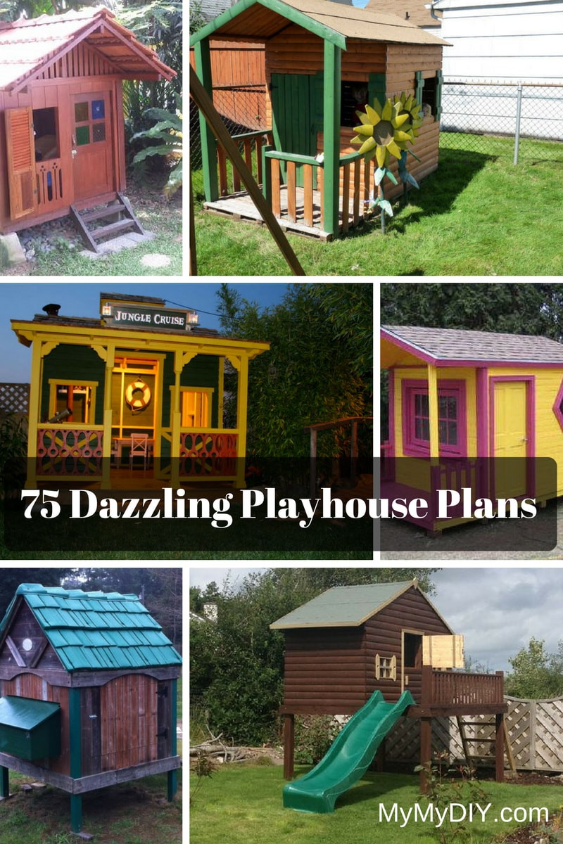 DIY Playhouse Plans Free
 75 Dazzling DIY Playhouse Plans [Free] MyMyDIY