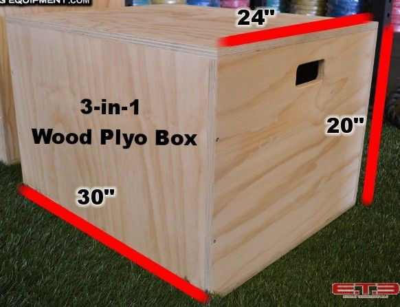 DIY Plyo Box 20 24 30
 This is a 3 in 1 wood plyometric box 20" X 24" X 30