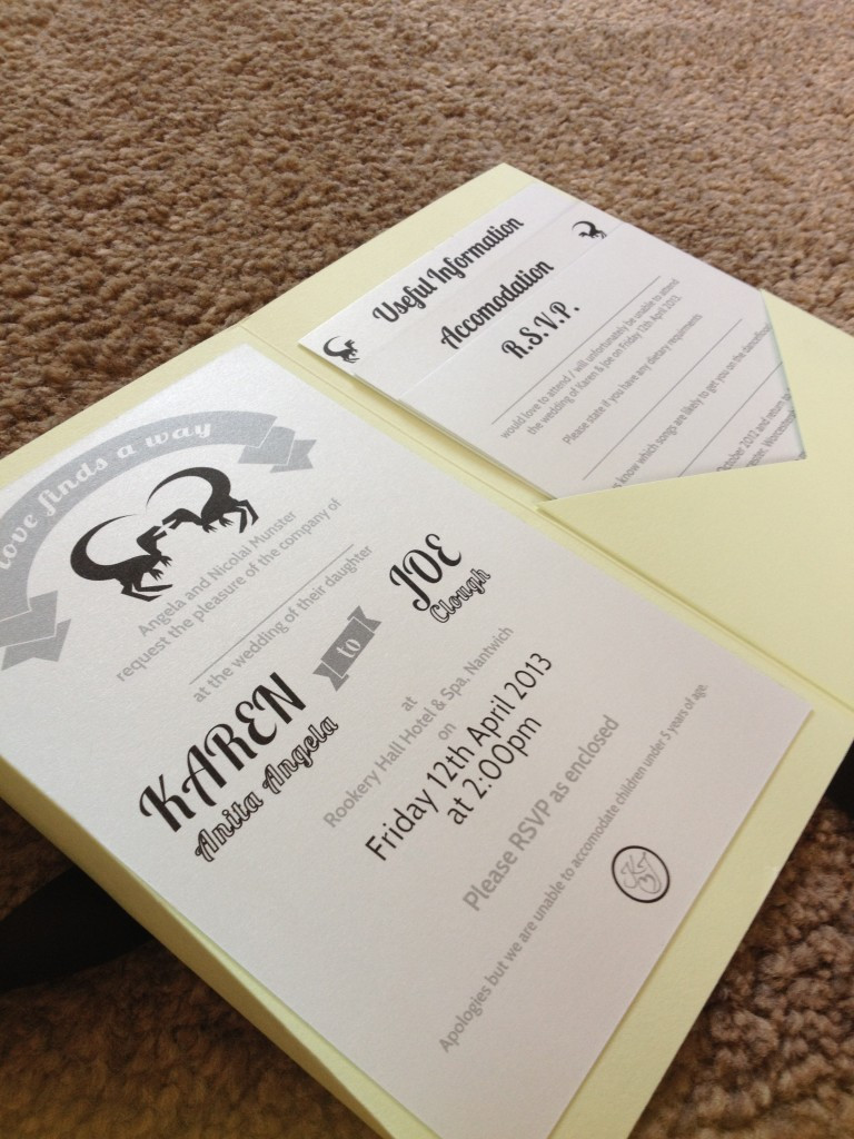 DIY Pocket Wedding Invitations
 My DIY Dino Wedding Wedding Invitations WELL I GUESS