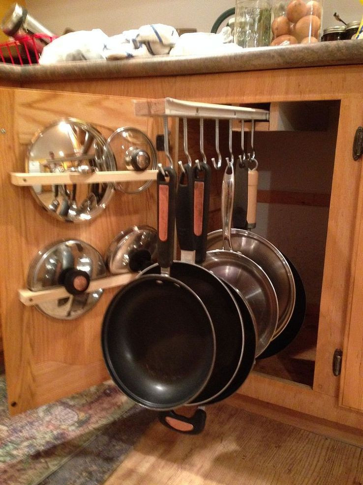 DIY Pots And Pans Organizer
 DIY Pot Rack With Pipes From Home Depot