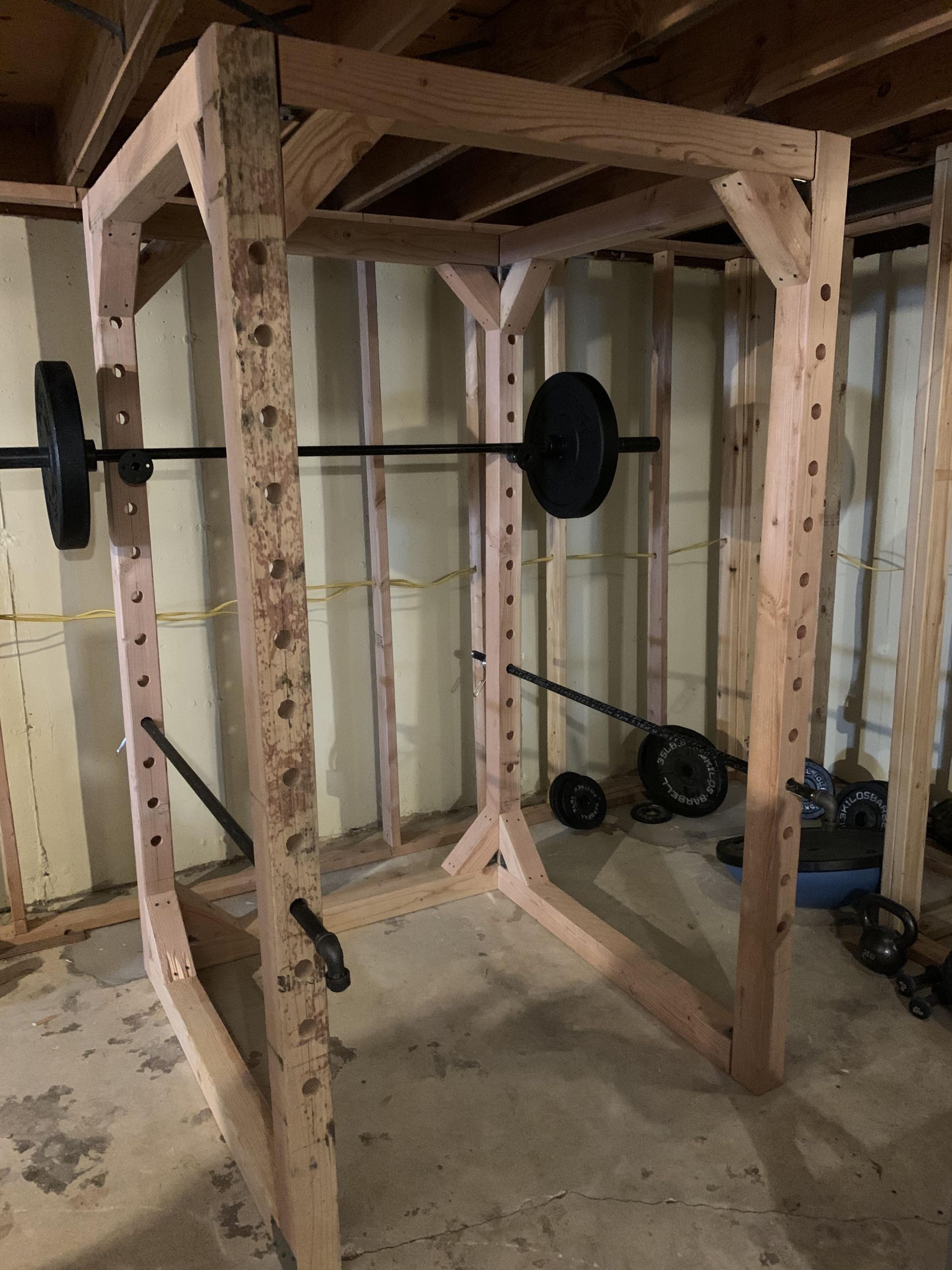 DIY Power Rack Metal
 Covid can kiss my A$$ Just built this power rack Took