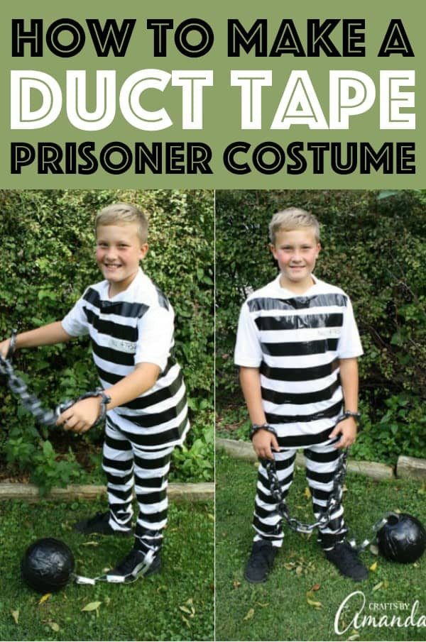 DIY Prisoner Costume
 Prisoner Costume easily made with duct tape and white