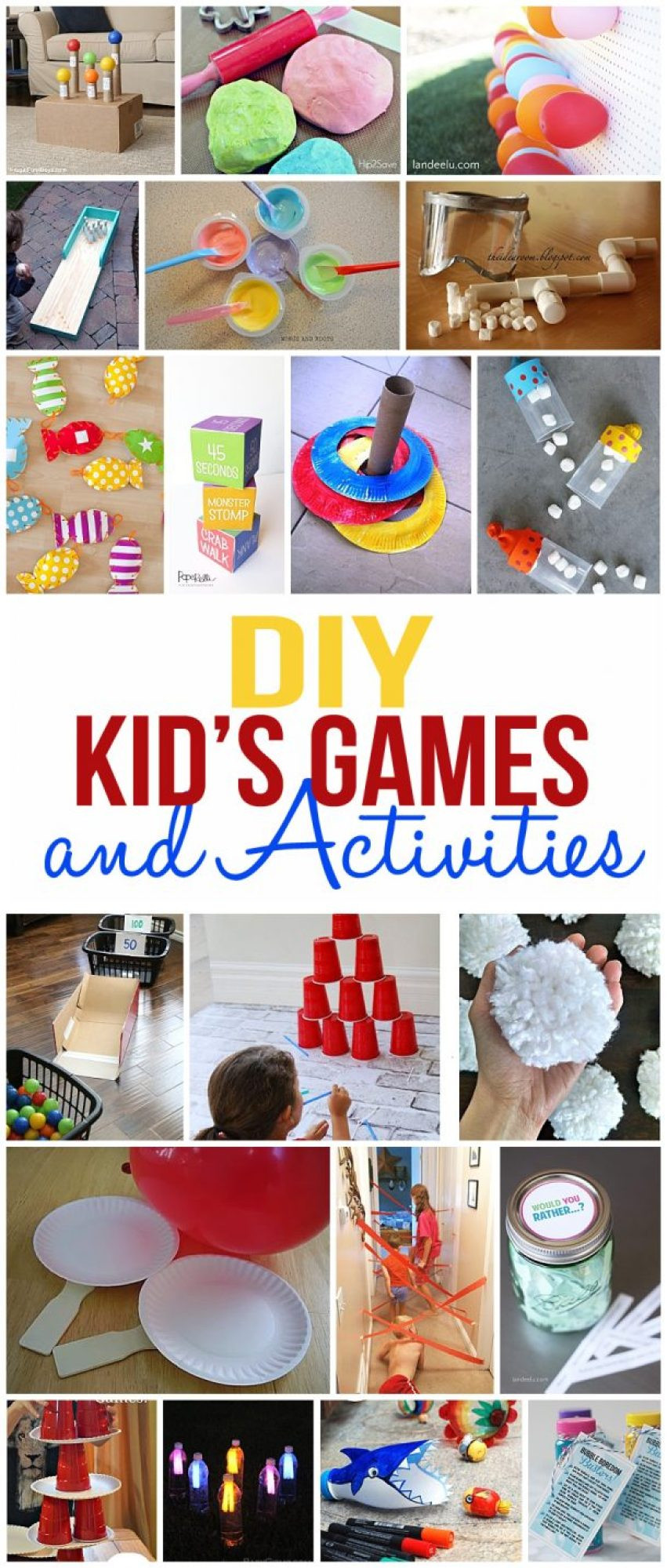 DIY Projects For Kids
 DIY Kids Games and Activities for Indoors or Outdoors