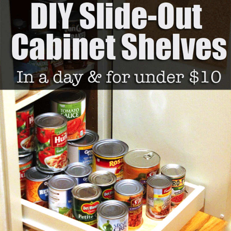 DIY Pull Out Cabinet Organizer
 Organize Your Pantry with DIY Slide Out Cabinet Shelves