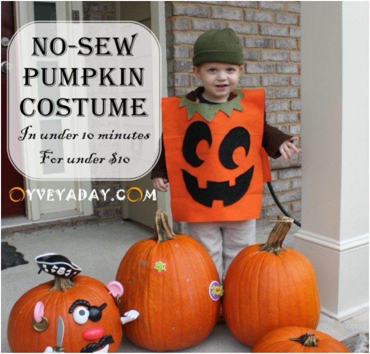 DIY Pumpkin Costume Toddler
 Top 10 DIY Last Minute Halloween Costumes For Kids And
