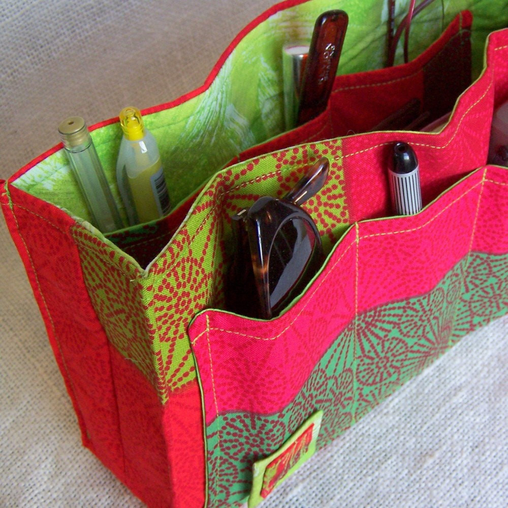 DIY Purse Organizer
 SALE DIY Purse Organizer Kit Red Hot and Cool Green