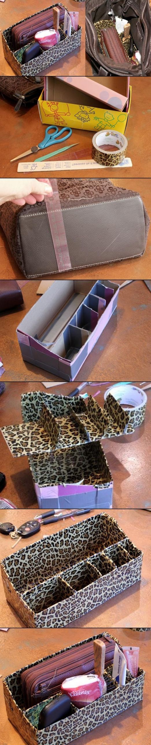 DIY Purse Organizer No Sew
 DIY Duct Tape Purse Organizer by Me Makey Things